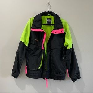 VTG Columbia Men’s Colorblock Neon 90’s Ski Jacket Sz Medium